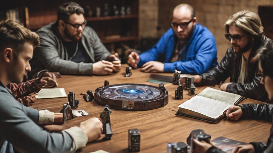 Gruppe von Rollenspielern